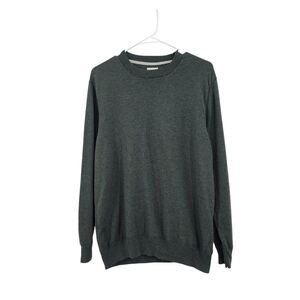 Flint and Tinder Men's Classic Merino Wool Blend Dark Green Crew Neck Sweater